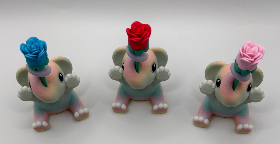 Elephant with Rose