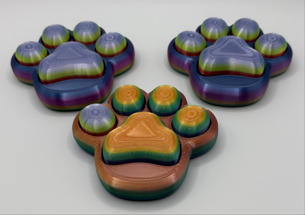 Paw fidget clickers