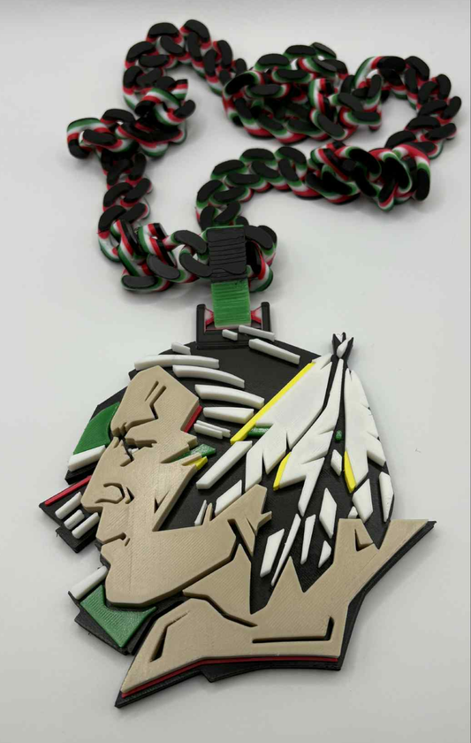 UND Sioux Logo Medallion Necklace