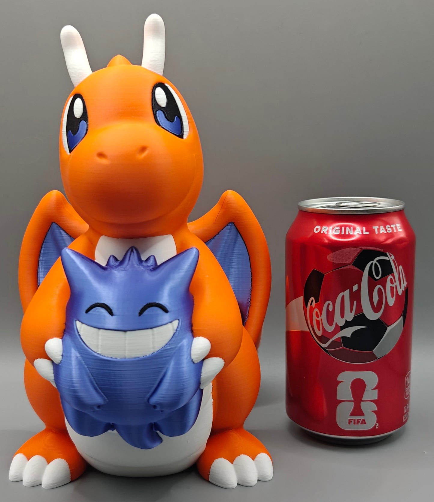 Dragonite holding Chibi Gengar  Large Figure