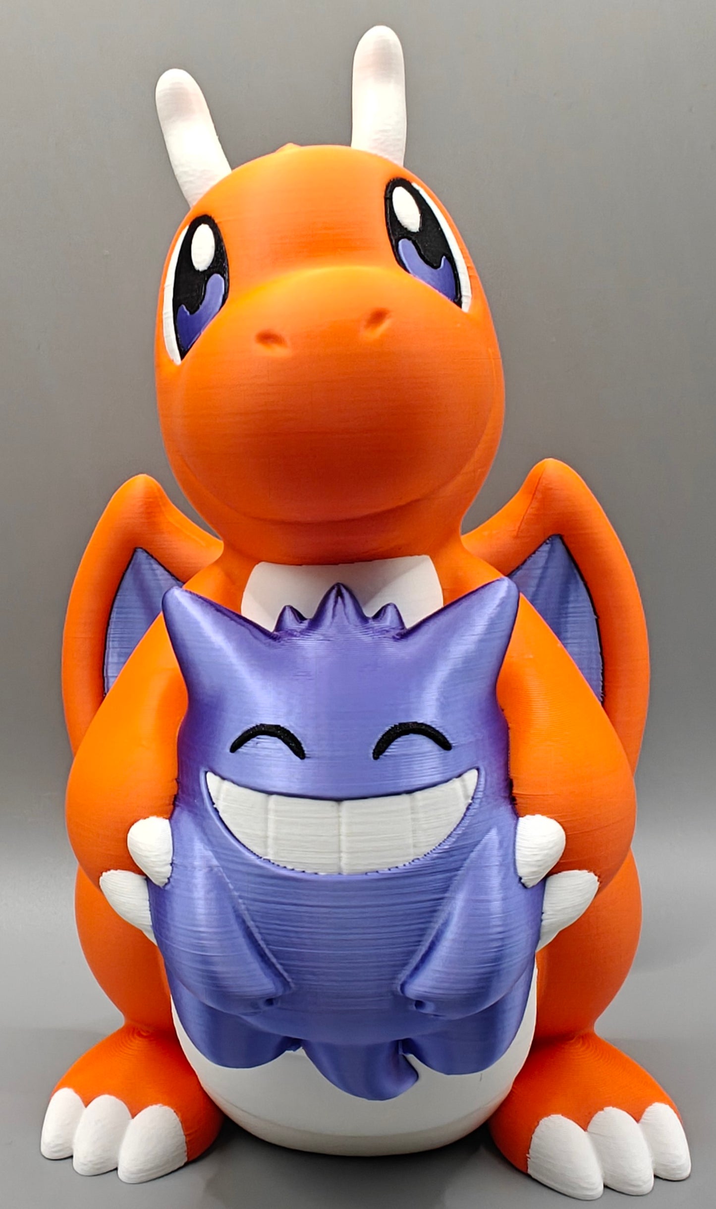 Dragonite holding Chibi Gengar  Large Figure