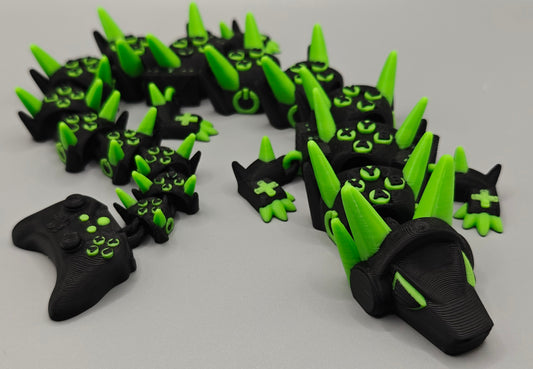 Xbox-Themed Flexi Dragon – Gamer Edition