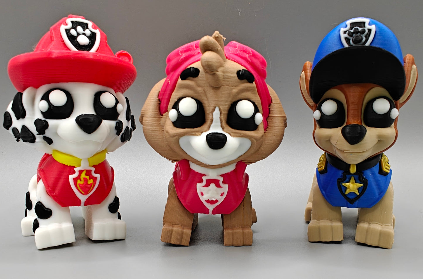 Paw Patrol Mini Figures Set – Marshall, Chase & Skye | 3D Printed Collectibles