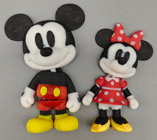 Mickey & Minnie Flexi Figure Combo