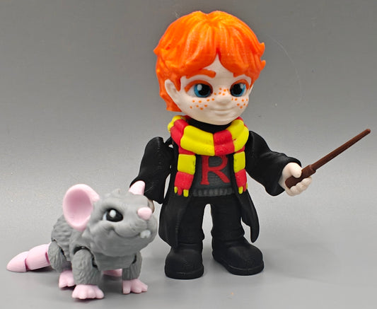 Ron Weasley & Scabbers Flexi Mini Figure Set