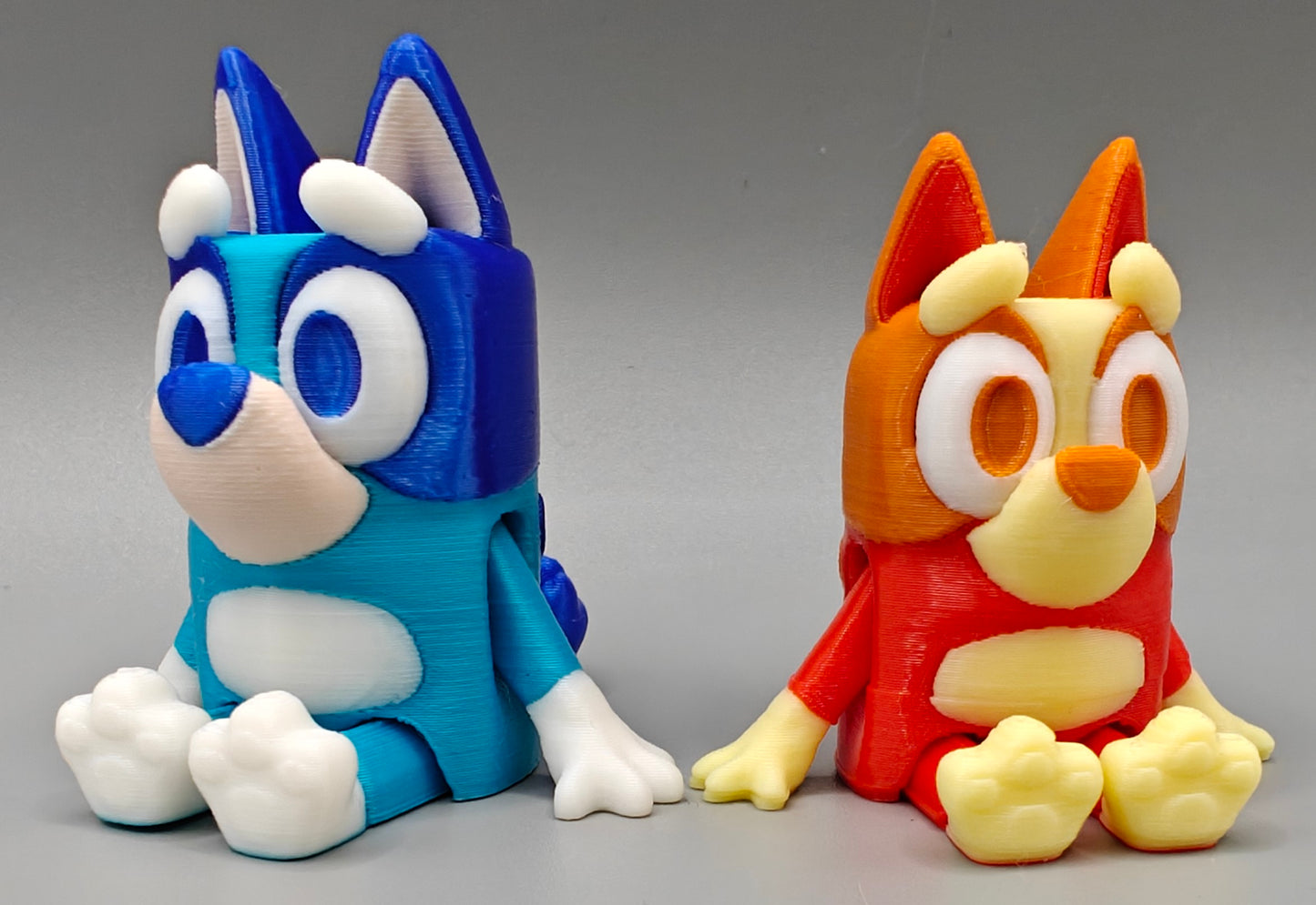 Bluey & Bingo Dancing Mini Set | Interactive 3D Printed Mini-Figures